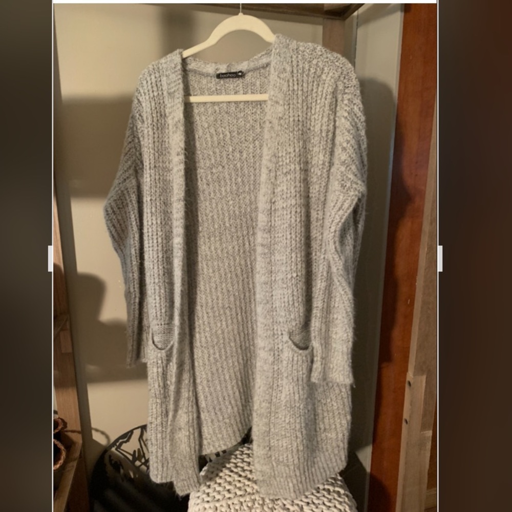 Grey Boohoo Cardigan